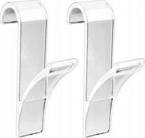 Set 2 carlige pentru calorifer baie SEZA, transparente