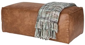 Taburet maro coniac cu tapițerie din imitație de piele Rodeo – WOOOD