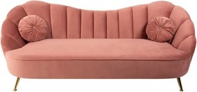 Canapea cu forma curbata Arielle 220cm, roz