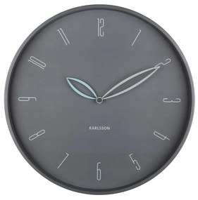 Karlsson 6012GY ceas de perete de design gri, diametru 40 cm