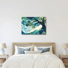 Tablou – Coroană verde a arborelui vieții (70x50 cm)
