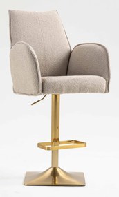 HR280KW Scaun Latte Boucle cu Bază Aurie
