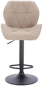 HR212W Scaun Latte Boucle cu Bază Neagră