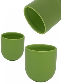 PAHAR CAFEA NOVUM VERDE DESCHIS (PANTONE Green Forest, 250ML) GRESIE GLAZURATA MANUAL