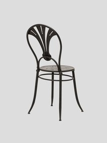 Scaun exterior negru, din metal, Otta