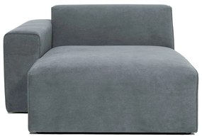 Modul pentru canapea gri cu tapițerie din catifea reiată (cu colț pe partea stângă ) Sting – Scandic