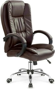 Scaun de birou RELAX, maro inchis, piele ecologica, 64x75x110/118 cm