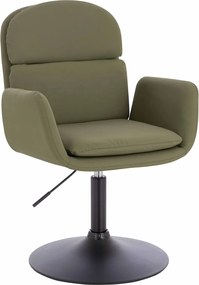 HR480N Scaun Khaki Piele Ecologica Premium Soft cu Bază Neagră