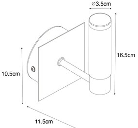 Aplică de perete modernă pentru baie albă IP44 - Bath