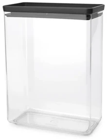 Cutie de depozitare Brabantia Tasty+ Stackable 1008877, 5,4 l, Sigiliu din silicon, Fara BPA, Gri închis