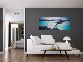 Tablou cu pod din lemn (120x50 cm)