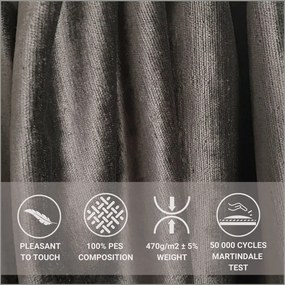 Pat boxspring gri închis cu spațiu de depozitare 200x200 cm Voyage – Maison de Rêve