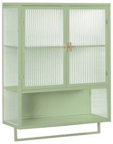 Dulap modern cu uși din sticlă, Verde | Aosom Romania