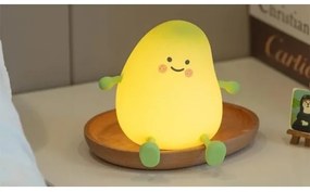 Lumină de veghe LED reîncărcabilă pentru copii, cu reglare a luminozității — 1 W / 5 V, 3000 K, 800 mAh, culoare mango