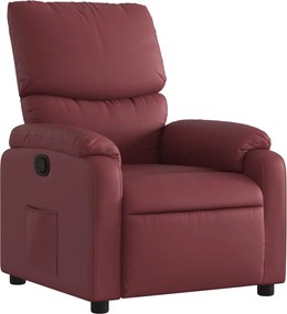 vidaXL Fotoliu rabatabil, roșu vin, piele ecologică