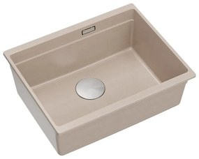 Chiuveta compozit sub blat Quadron Logan 100 bej - inox 56x45 cm