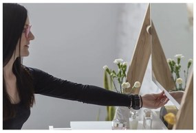 Suport cu sertar și oglindă Ragaba Leno, alb