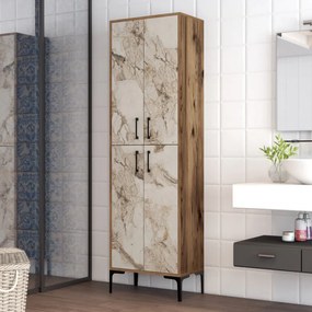 Dulap Pentru Baie Berlina Walnut-Alb