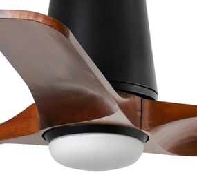 FARO 33837-1TW-LED Ventilator HEYWOOD TUB 10W/230V pin/negru Ø 90 cm+DO