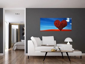 Tablou - Inimă din copac (120x50 cm)
