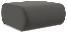 Taburet gri cu tapițerie din catifea Ekahi – Makamii