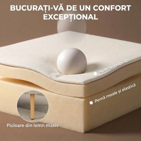 HOMCOM Canapea cu 2 Locuri din Material Textil fără Brațe, Canapea  cu Picioare din Lemn, 117x56,5x77 cm, Verde | Aosom Romania