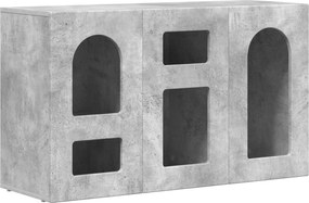 vidaXL Bufet Gri din beton 100 x 35 x 59 cm Lemn compozit