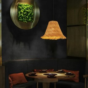 Lustră pe cablu Immax 08273L NATURALEZA 1xE27/40W/230V d. 45 cm ratan