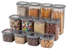 Set de Cutii pentru Depozitare, 24 Piese, Culoare Antracit, 964FRM1109