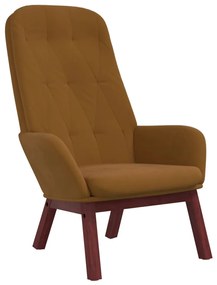 341226 vidaXL Scaun de relaxare, maro, catifea