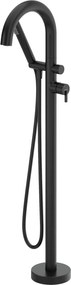 Baterie pentru cada freestanding, negru, cu set de dus, Deante Silia Negru