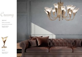Candelabru 5 brate LUX design clasic realizat manual 316 Creamy