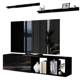 Mobilier living Berny 17 (negru + negru lucios). 1035425