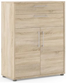 Bibliotecă modulară cu aspect de lemn de stejar 89x113 cm Prima – Tvilum