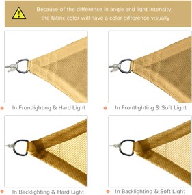 Outsunny Cort Parasolar Dreptunghiular pentru Exterior cu Protecție UV Respirabil cu Frânghii de Fixare, 3x4 m, Bej | Aosom Romania