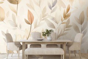 Tapet autoadeziv frunze delicate minimaliste