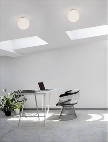 Plafoniera design modern Nevoso alb 30cm