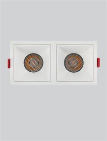 Corp incastrabil cu 2 spoturi LED Helio alb
