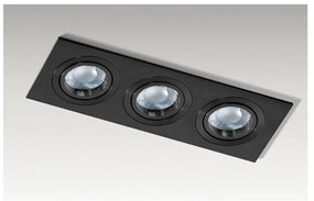 Spot incastrat tavan/plafon CARO 3 S negru