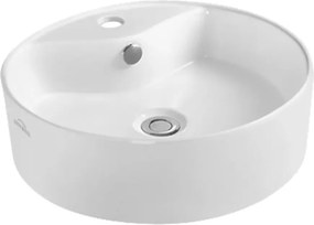 Lavoar pe blat Invena Granada rotund 47 cm alb