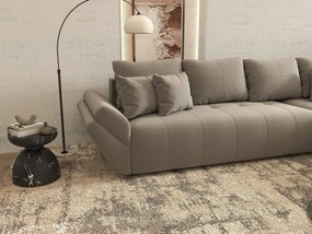 Colțar extensibil dumonde cu ladă de depozitare si sezut confortabil din spuma high-density, Berlin XL Royal Gri 350x185 cm II