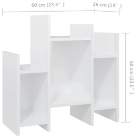 Dulap lateral, alb extralucios, 60x26x60 cm, PAL 1, Alb foarte lucios