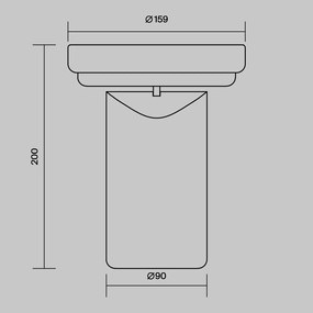 Veioza LED portabila/reincarcabila Topo negru