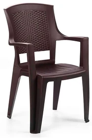 Scaun terasa Flora, 57x62x90 cm, maro, polipropilena