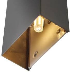 Lampă de perete modernă gunmetal cu 2 lumini - Otan S