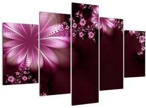 Tablou cu abstracție - flori (150x105 cm)