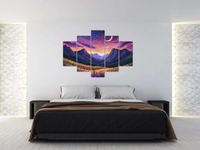 Tablou - Peisaj violet (150x105 cm)