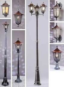 Aplica de perete exterior stil clasic IP44 Hermine AL 11K/82515/A schwarz-silber OR