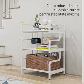 HOMCOM Rafturi de Depozitare cu 3 Niveluri, Rafturi Metalice | Aosom Romania