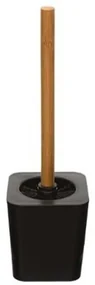 Perie WC Black bamboo, suport 11.6 x 38 cm